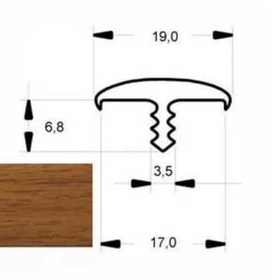 Врезной профиль 11А05 (Орех гварнери)
