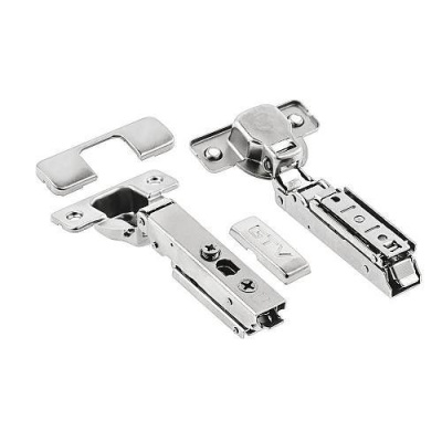 Петля SOLID PRO накладная самозакрывающаяся, регулировка в 3 плоскостях, прямая планка CLIPON