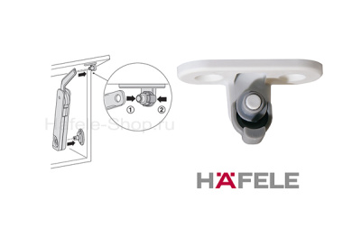 Крепление к сплошному фасаду для Free flap H 1.5 цвет белый