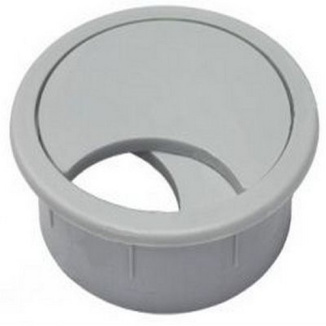 Розетка под кабель (серая)